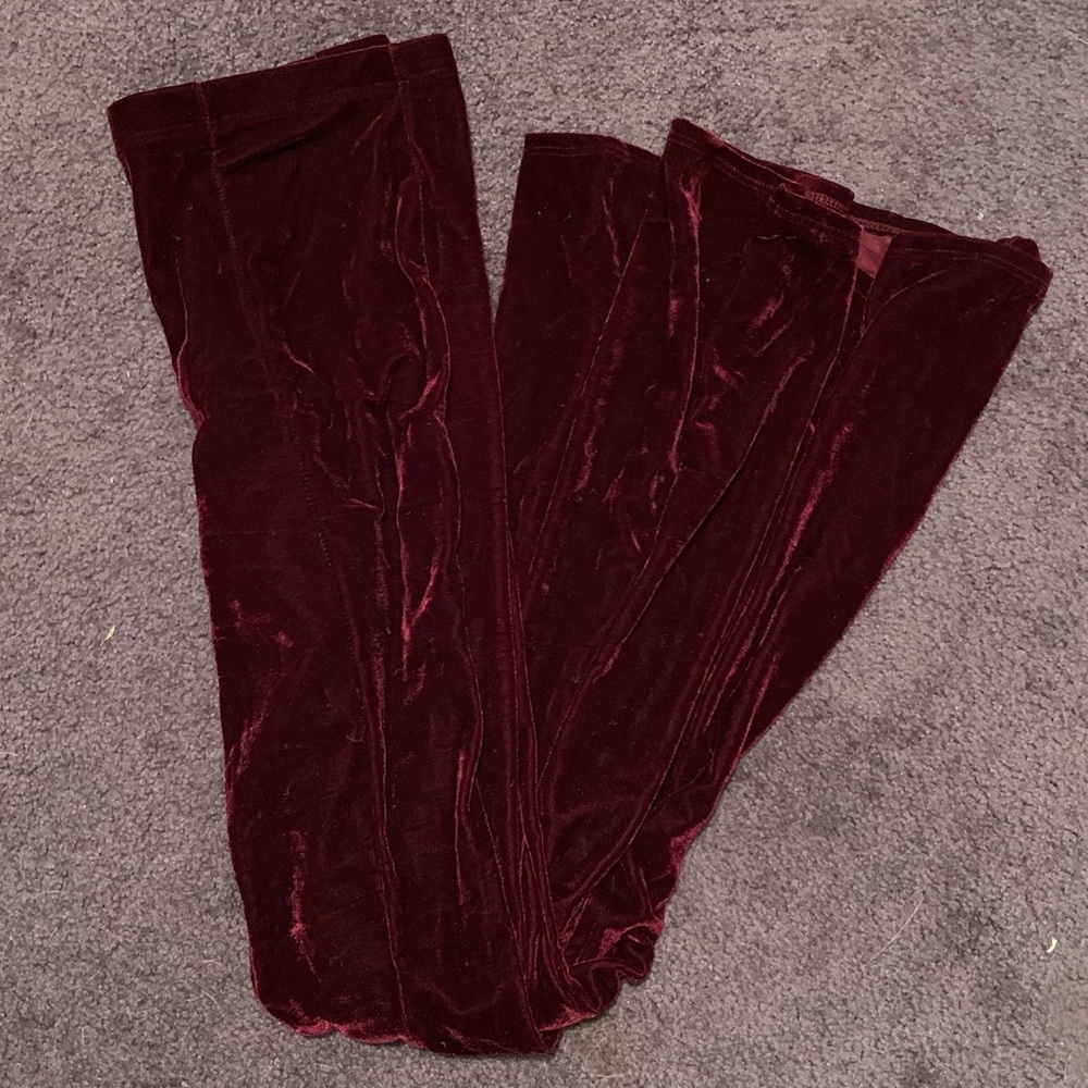 Burgundy Bellbottom flare pants
